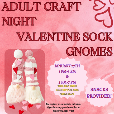 Adult Craft Night Flyer