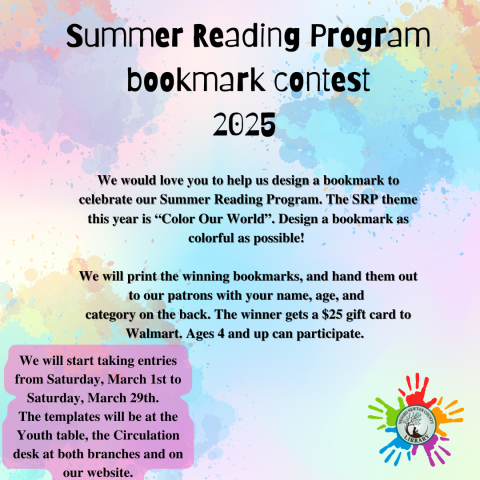 Bookmark contest flyer