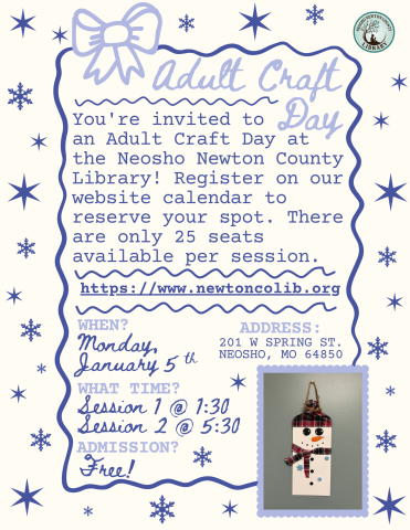 Adult Craft Event January 2026