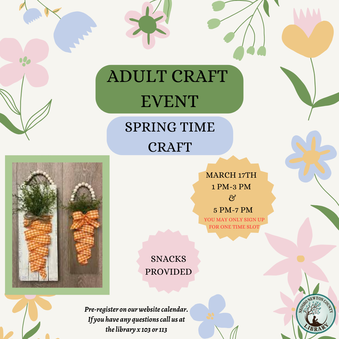 Adult Craft Flyer