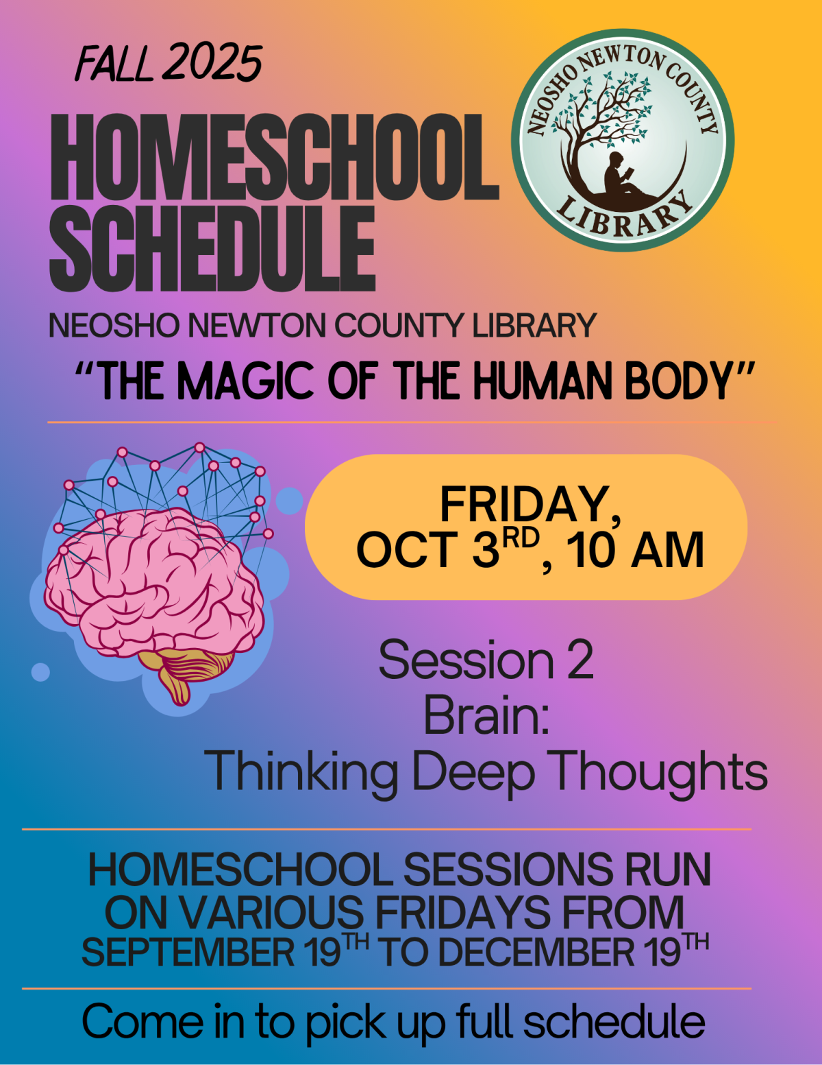 Homeschool Schedule, Session 2