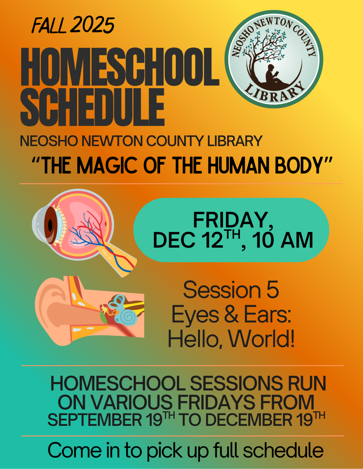 Homeschool Schedule, Session 5